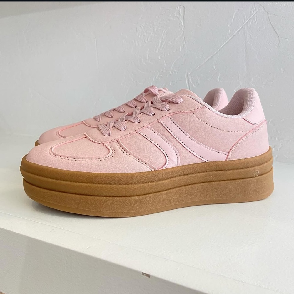 Pink Platform Sneakers